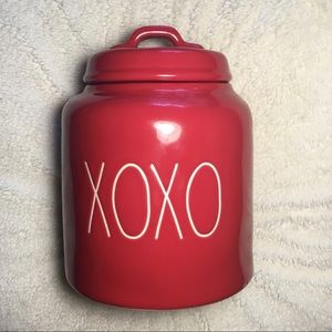 Rae Dunn LL XOXO Red Valentine Canister NWT New